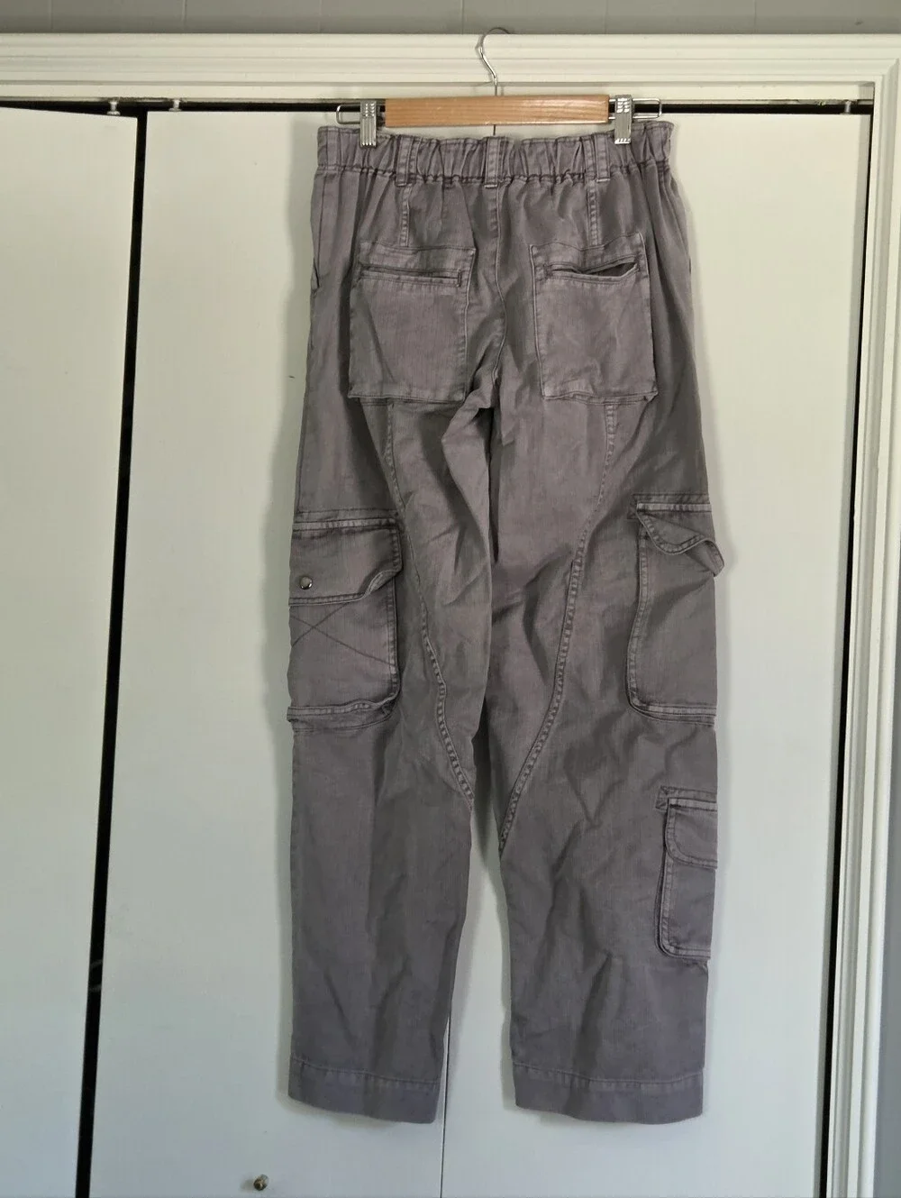 Free People Tahiti Drawstring Cargo Pants with Multiple Pockets - Picture 3 of 4